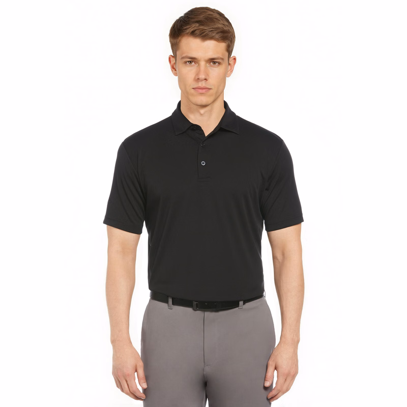 Short Sleeve Men's Micro Texture Golf Polo