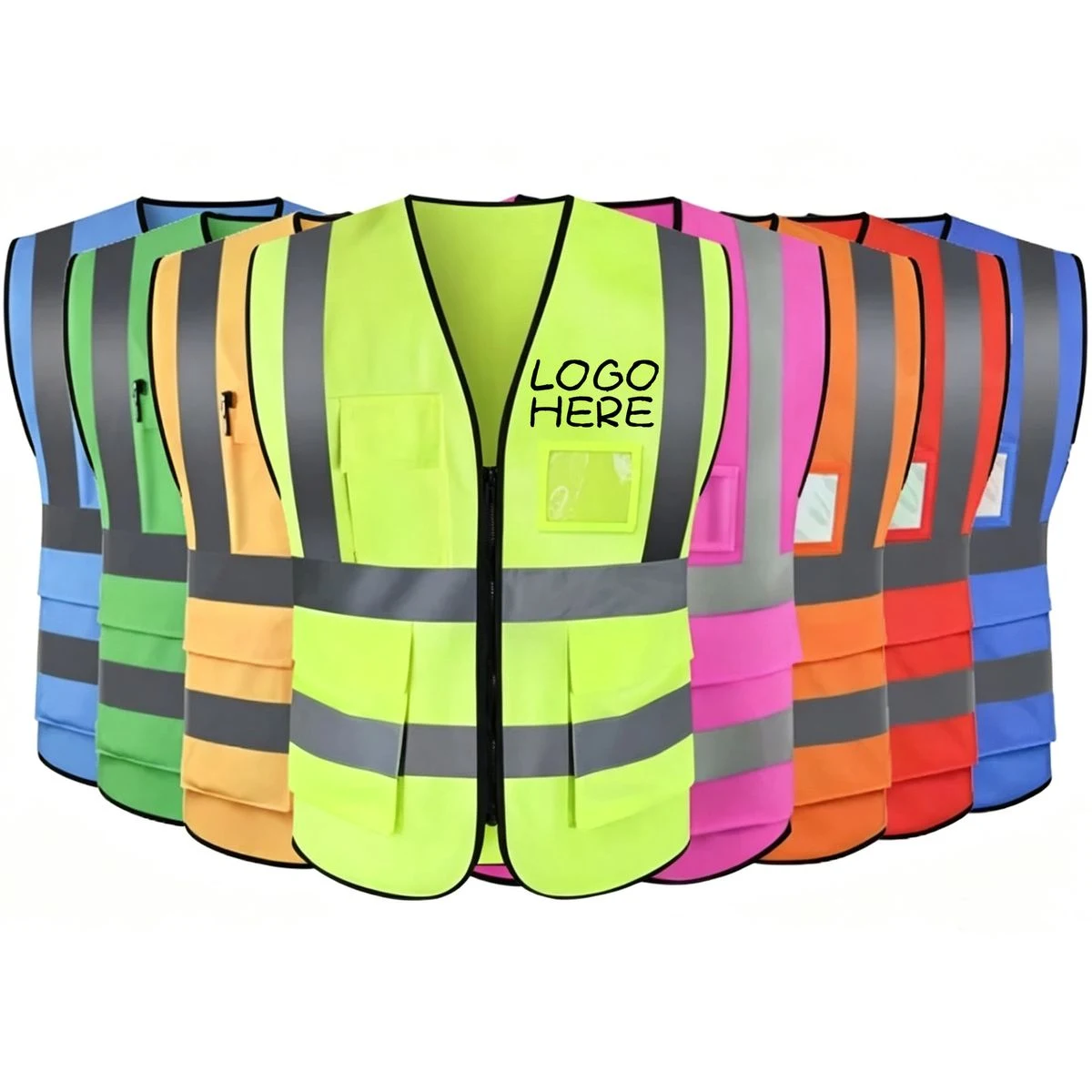 Four Pocket Reflective Work Safety Vest 1