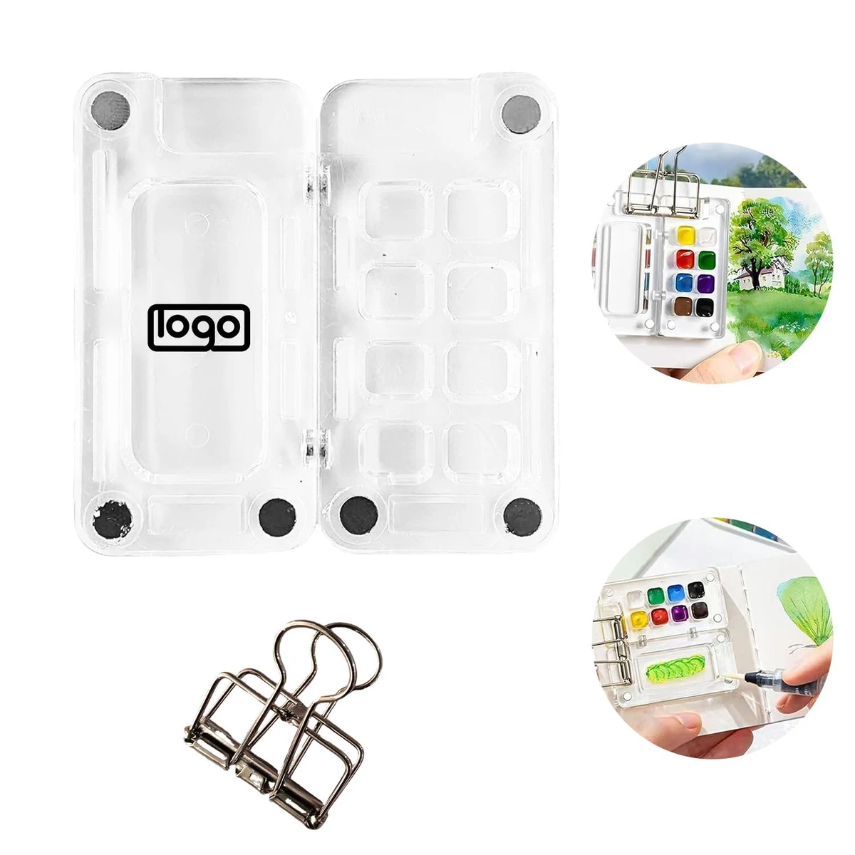 Mini 8-Color Acrylic Watercolor Palette Box 1