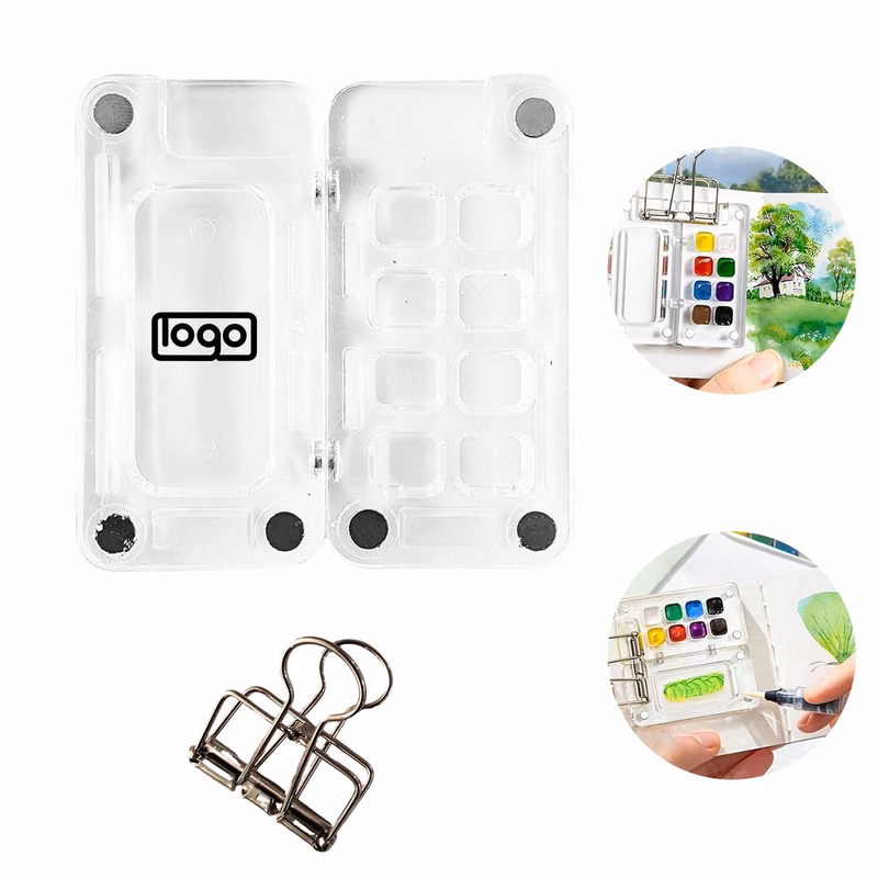 Mini 8-Color Acrylic Watercolor Palette Box