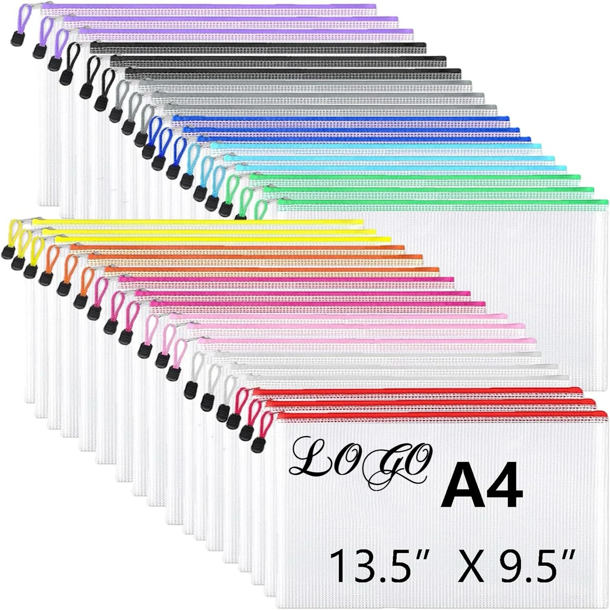 A4 Mesh Zipper Pouch Document Bag 1