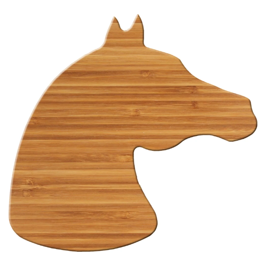 13" Horse Head Bamboo Cutting Board 1