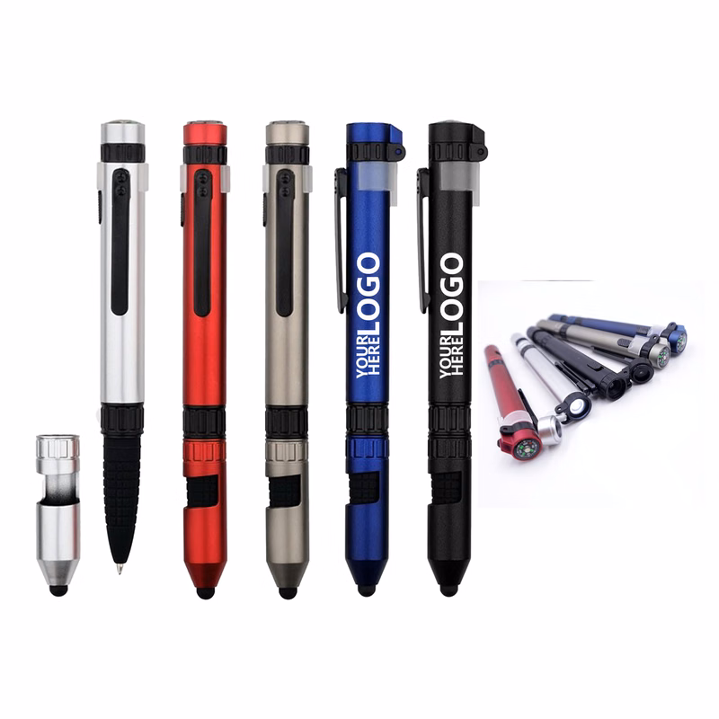 6-in-1 Outdoor Utility Tool with Compass and Touchscreen Pen