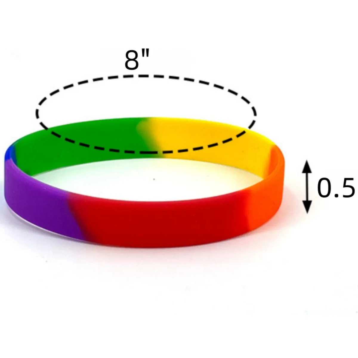 Rainbow Silicone Bracelet 1