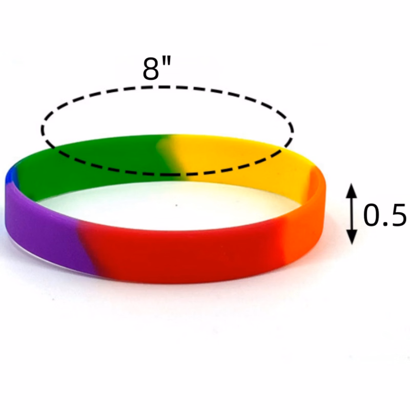 Rainbow Silicone Bracelet