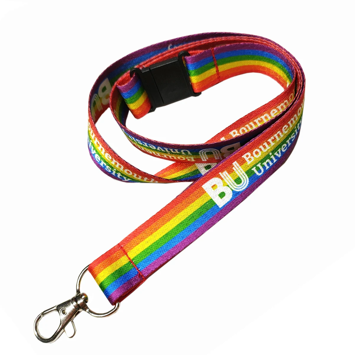 Pride Rainbow Detachable Lanyard w/ Swivel Clip 1