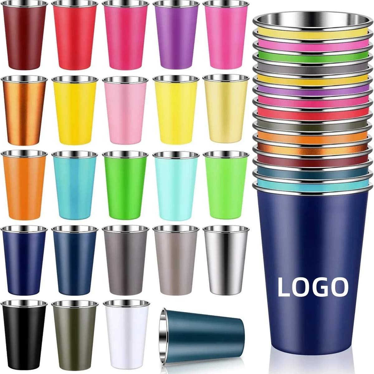 MOQ 16oz Unbreakable Stainless Steel Pint Cups 1
