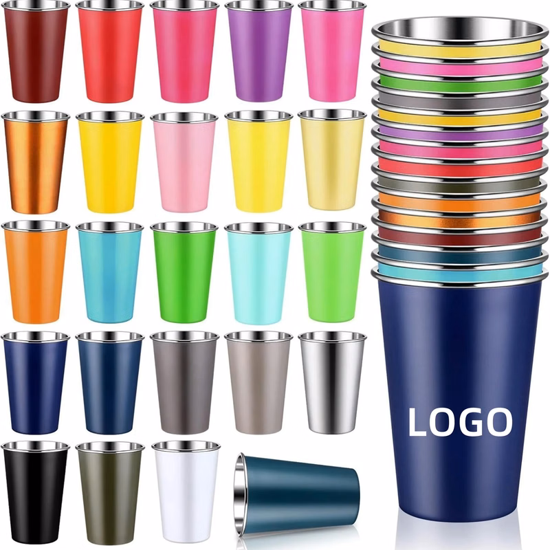 MOQ 16oz Unbreakable Stainless Steel Pint Cups