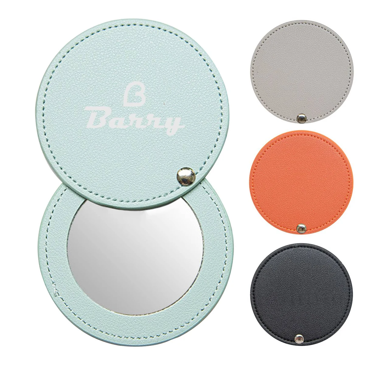 PU Circular Flippable Makeup Mirror 1