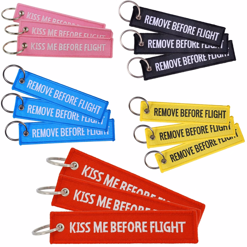 Embroidered Flight Keychain