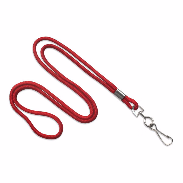 1/8" Blank Lanyard w/Swivel Hook (Red)