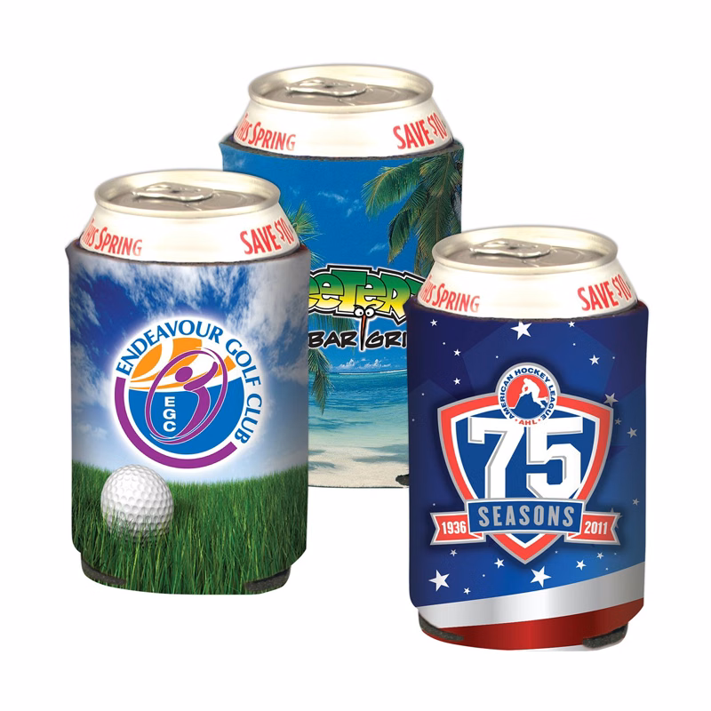 Full Color Foldable Foam Can Cooler, 12 oz.
