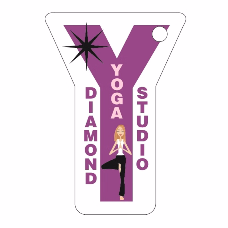 1.75"W x 2.5"H  Y-Shaped Key Tag