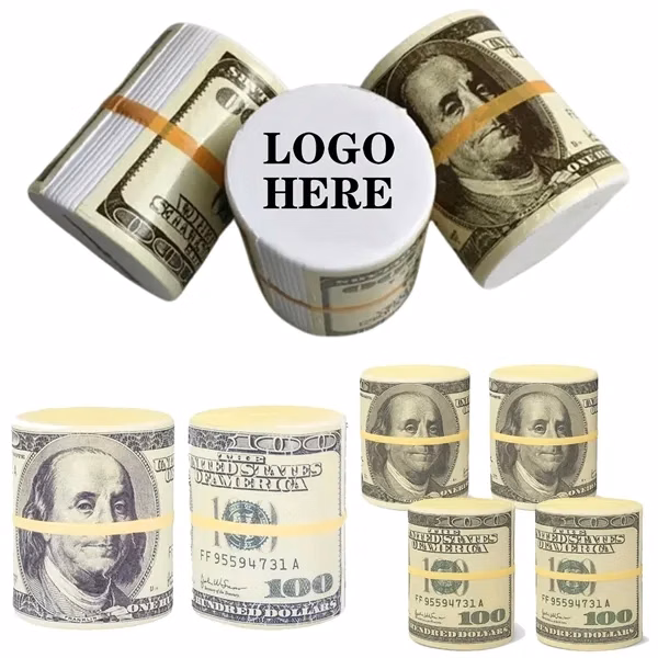 Custom Money Themed Foam Stress Ball — Office Desk Anxiety Relief Squeezie
