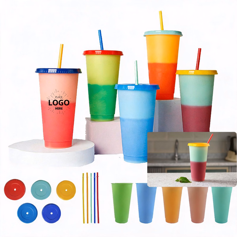 Cold-Activated Color Changing Straw Cups