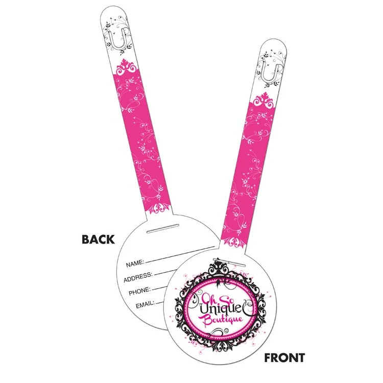 Plastic Circle I.D. Tags UV-Coated (1S) - 3.25x9.5 - 10 pt 1