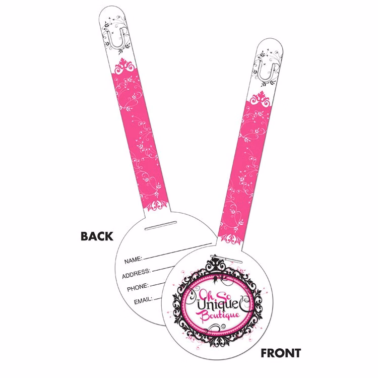 Plastic Circle I.D. Tags UV-Coated (1S) - 3.25x9.5 - 10 pt
