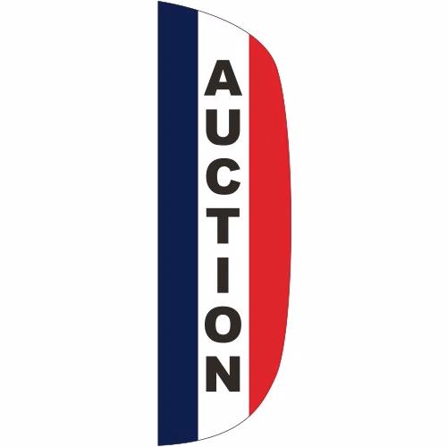 "AUCTION" 3' x 10' Message Flutter Flag