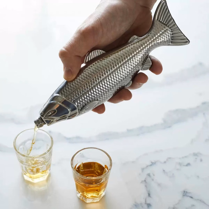 4 oz Stainless Steel Fish Flask
