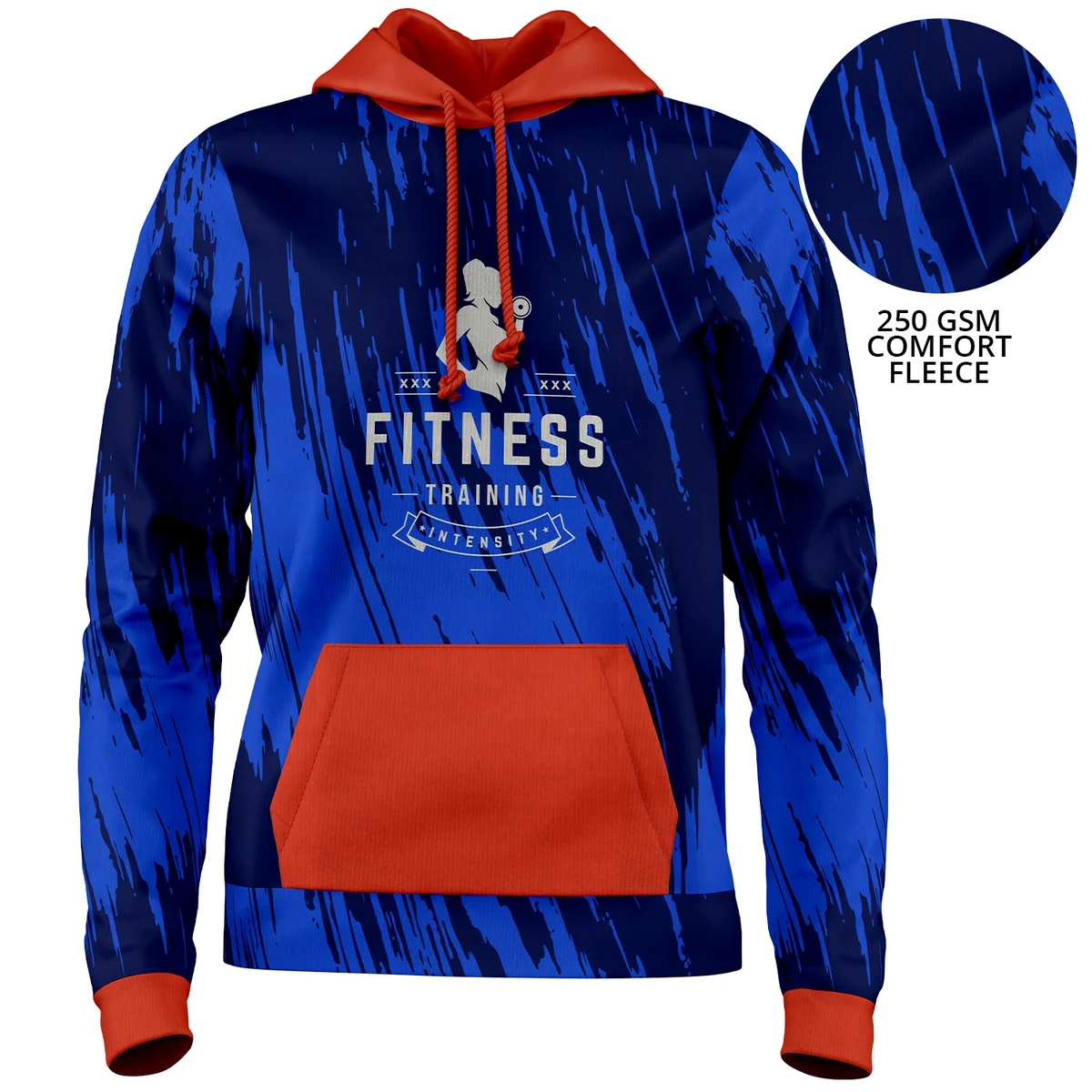Women's 250 GSM Comfort Fleece Full Color Pullover Hoodie w/ Pockets 1