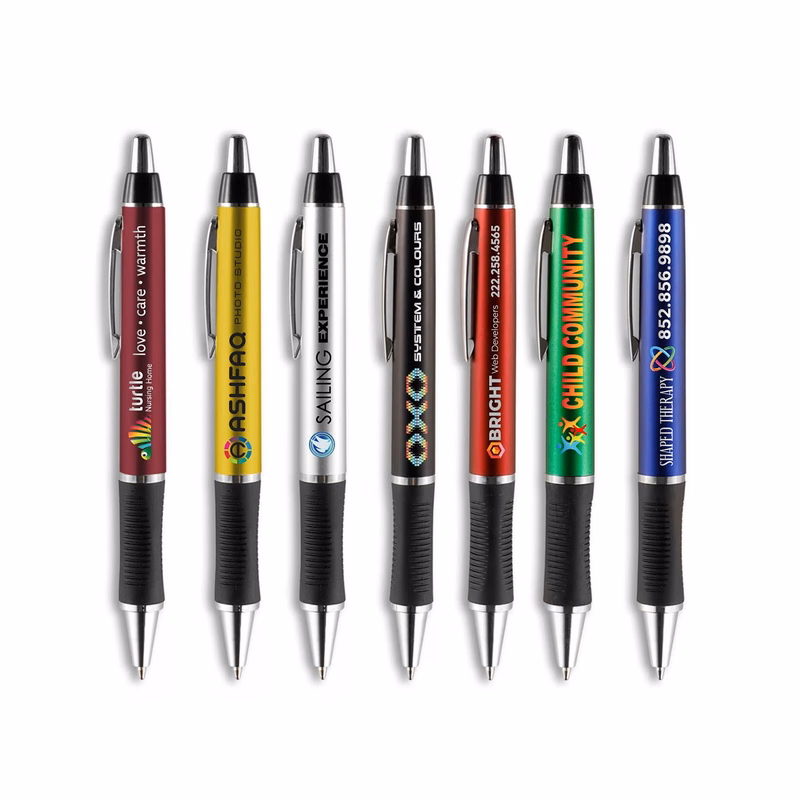 Small Batch -Barton Click Pen - Silver Accents