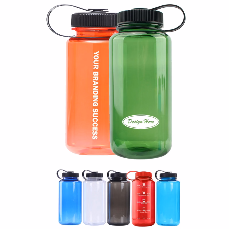 32Oz Large Capacity Sports Plastic Water Bottle With Handle