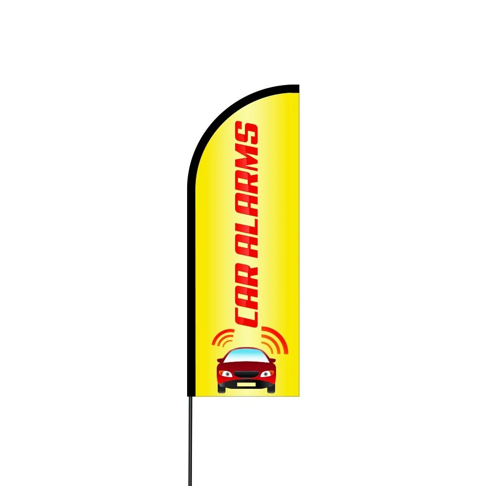 Car Alarms Flag Kit 14' Feet Feather Flag Sign Outdoor Banner 1