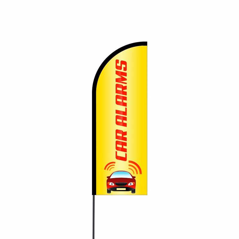 Car Alarms Flag Kit 14' Feet Feather Flag Sign Outdoor Banner