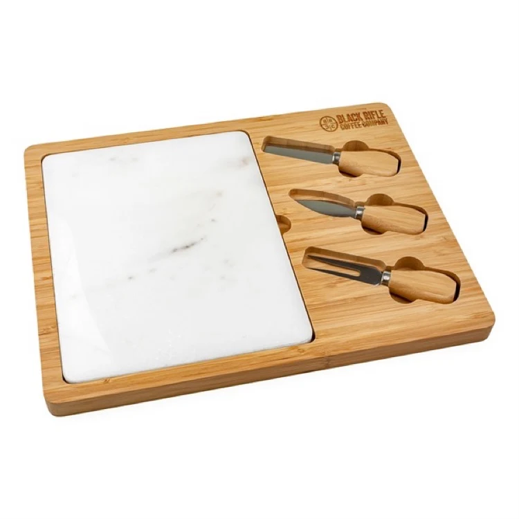 Premium Bamboo & Marble Charcuterie Set 1