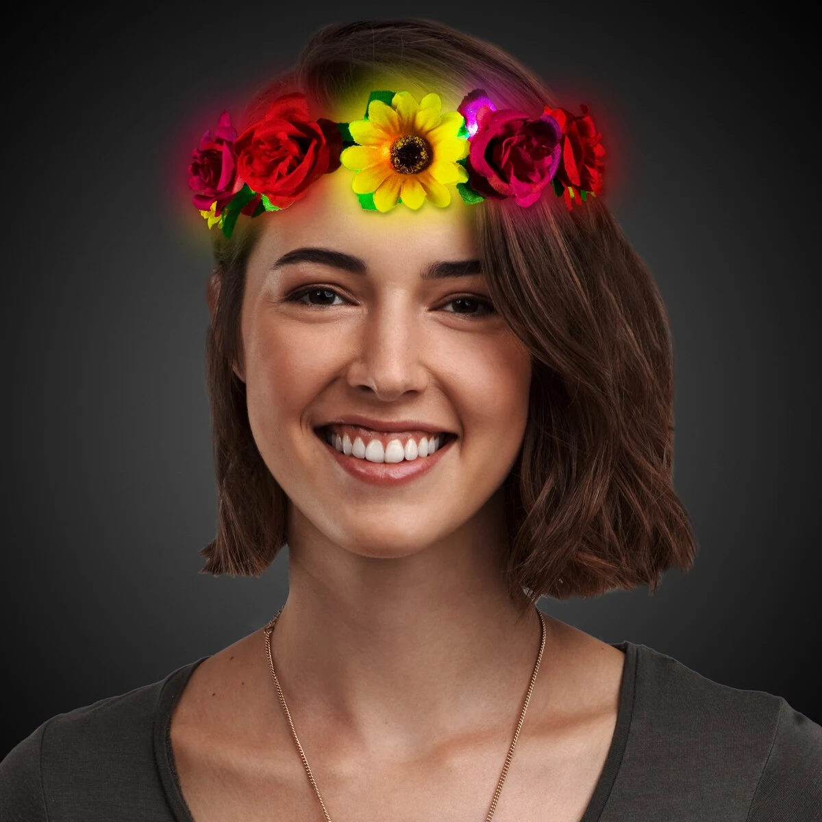 LED Sunflower Halo Headband 1