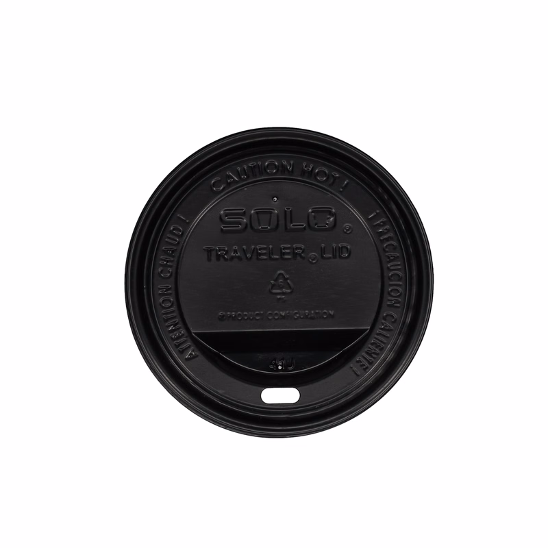 10/12/16/20/24 oz Paper Cup Domed Lid Black