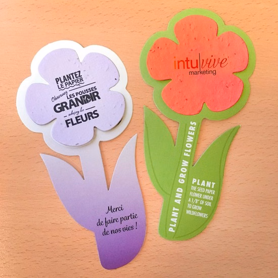 Single-Sided Rounded Flower With Plantable Shape