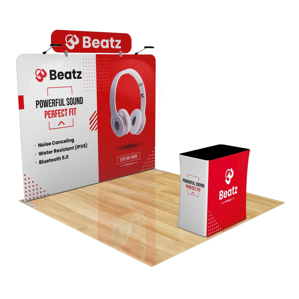 10ft FastZip™ Straight Trade Show Booth 1