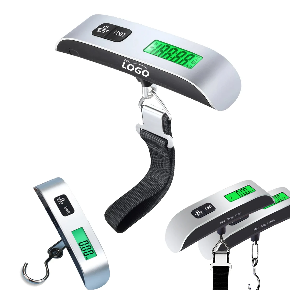 Portable Digital Hanging Baggage Scale w/Temperature Sensor 1