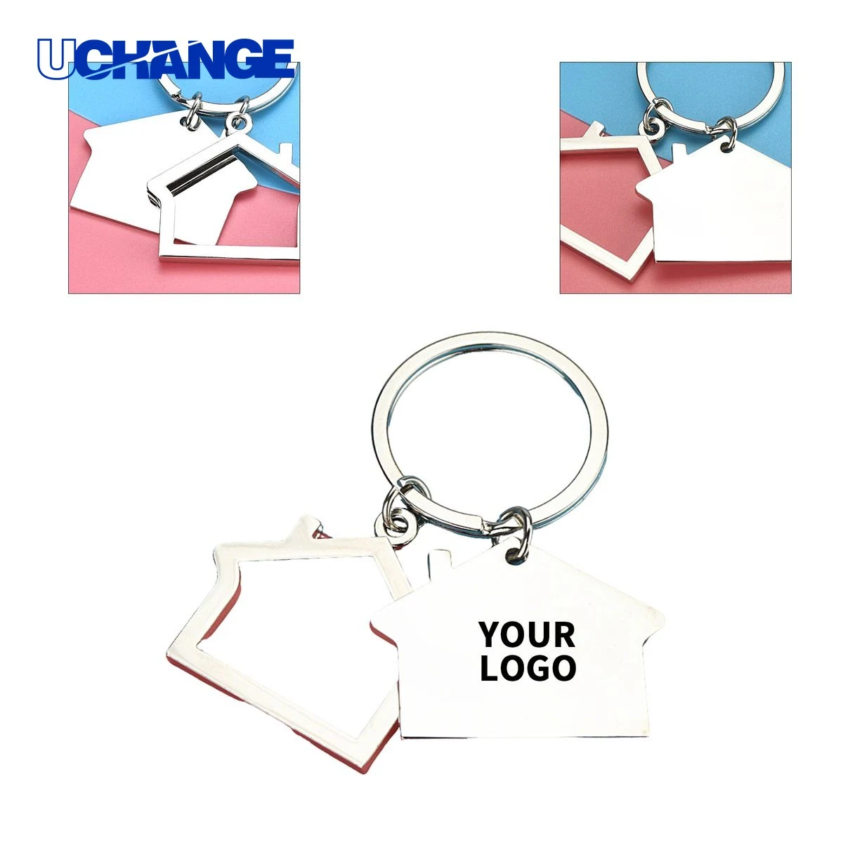 House Shape Metal Key Tag for Key Organization 1