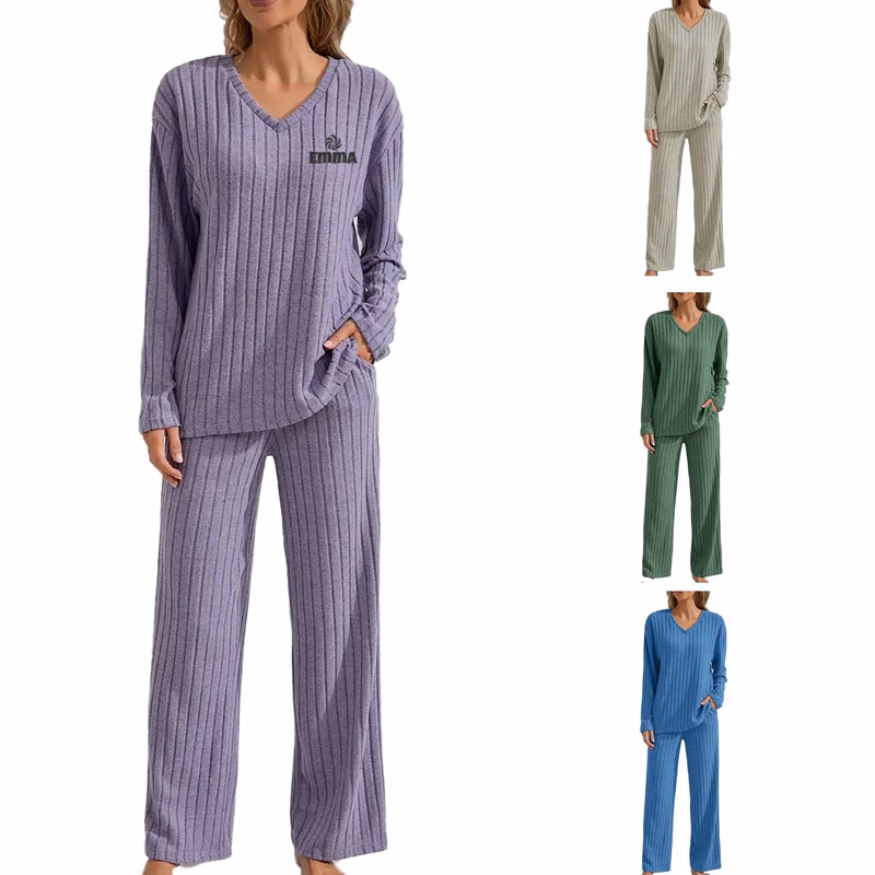 Women's Ribbed Knit Lounge Set