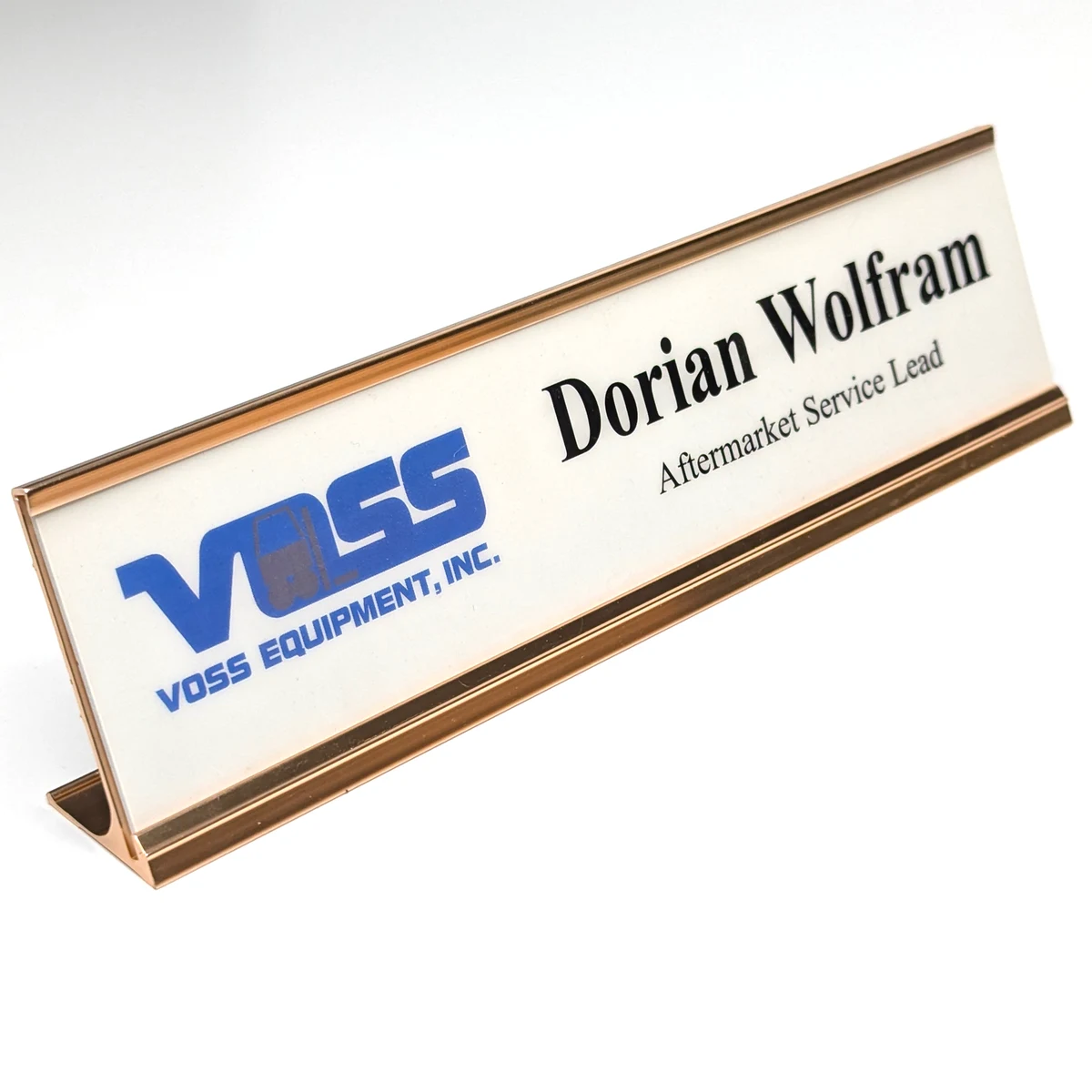 Name Plate Set w/ Desk Holder 2 x 8" 1