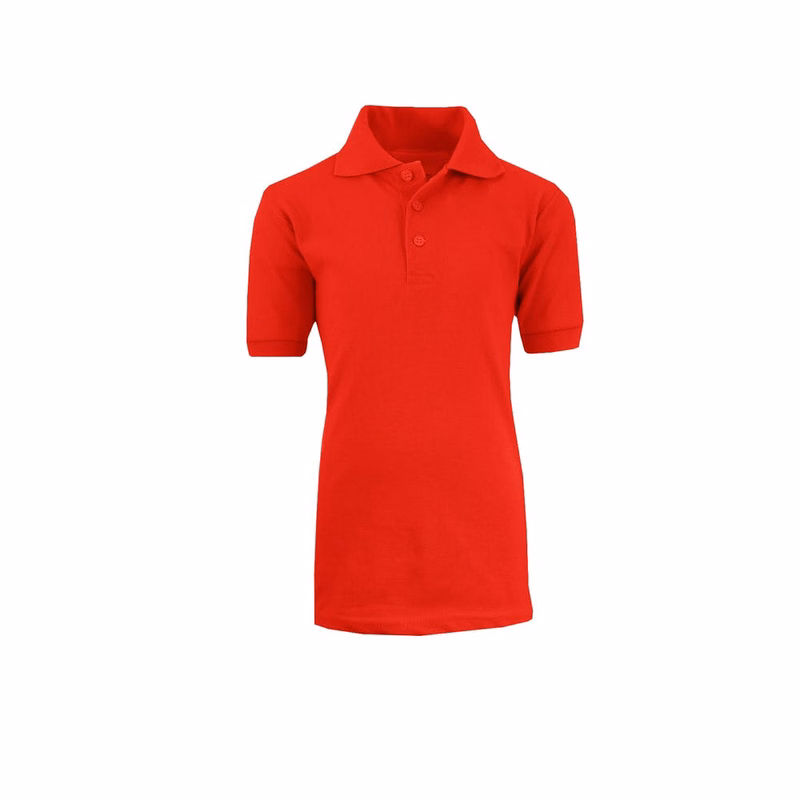 Uniform Polo Shirts - Red Short Sleeve Size 6