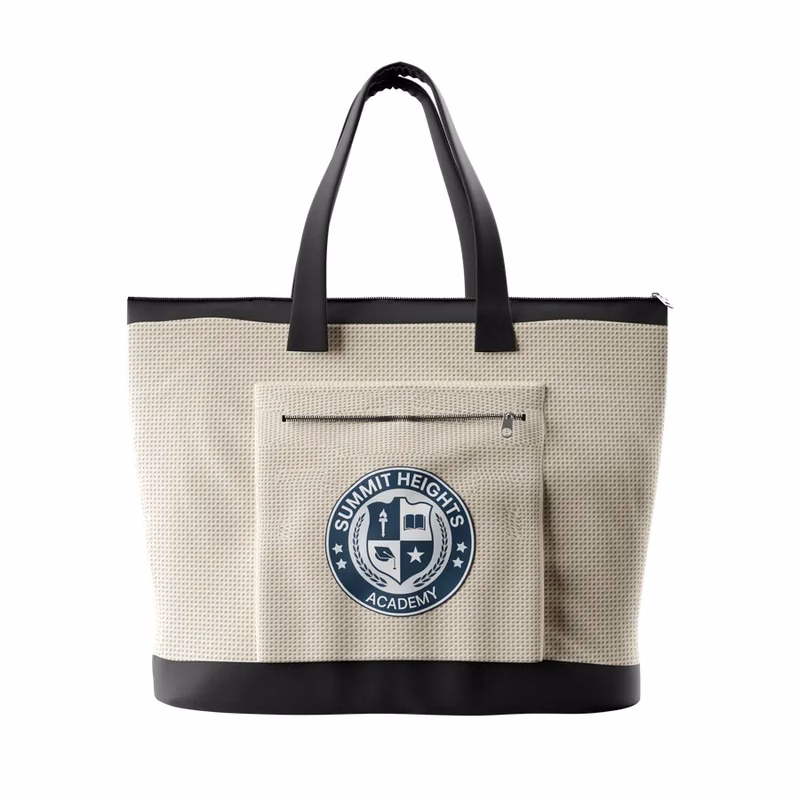Cotton Zipper Tote Bag