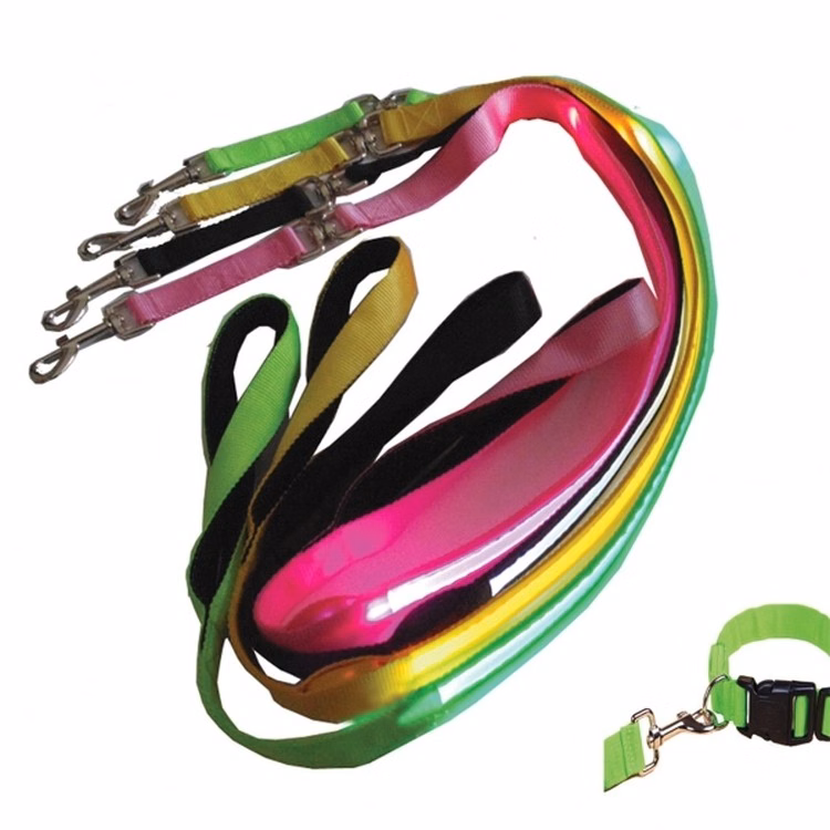 Lighted Dog Collar Traction Rope