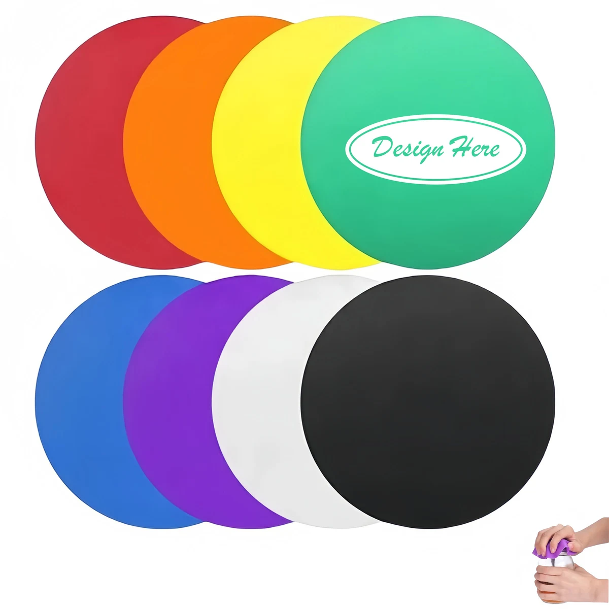 Personalized silicone can opener with a non-slip handle 1