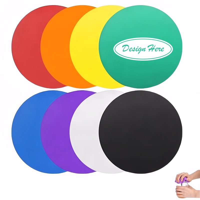 Personalized silicone can opener with a non-slip handle