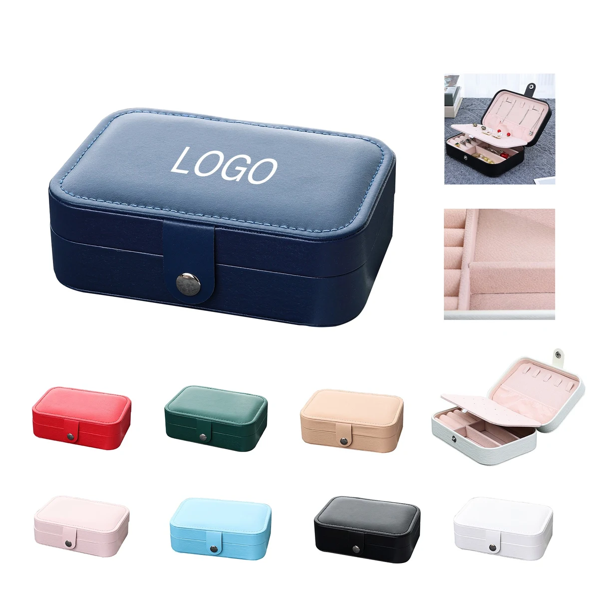 PU Leather Small Travel Jewelry Case Box 1