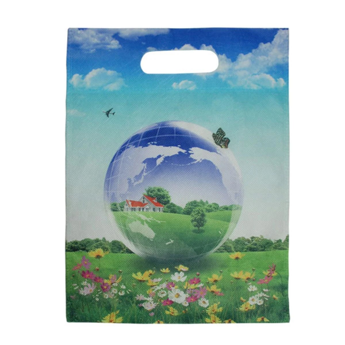 100 GSM Full Color Shopping Bag with Die-Cut Handles (10.25" x 13") 1