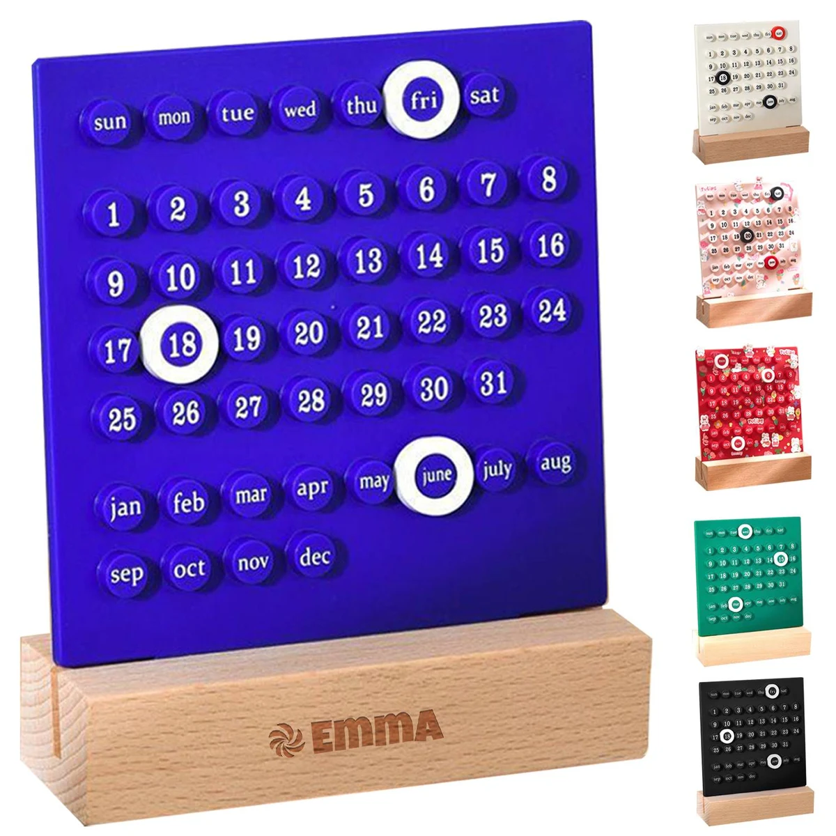 Perpetual Desk Wood Calendar 1