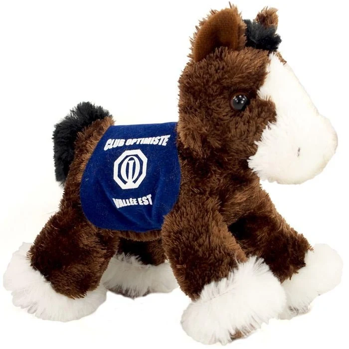 8" Clydes Horse with saddle and one color imprint 1