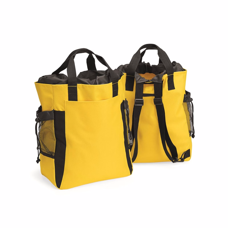 Drawstring Sports Backpack Bags With Bottle Holders