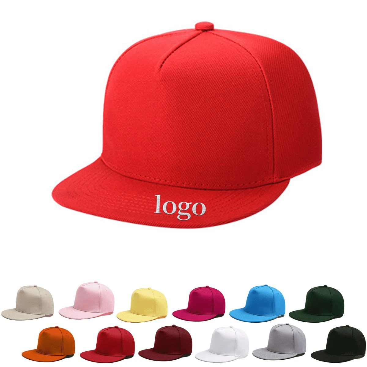 Flat Brim Sun Baseball Snapback Hat 1