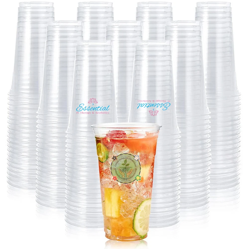 24 oz Clear Plastic Cups 1