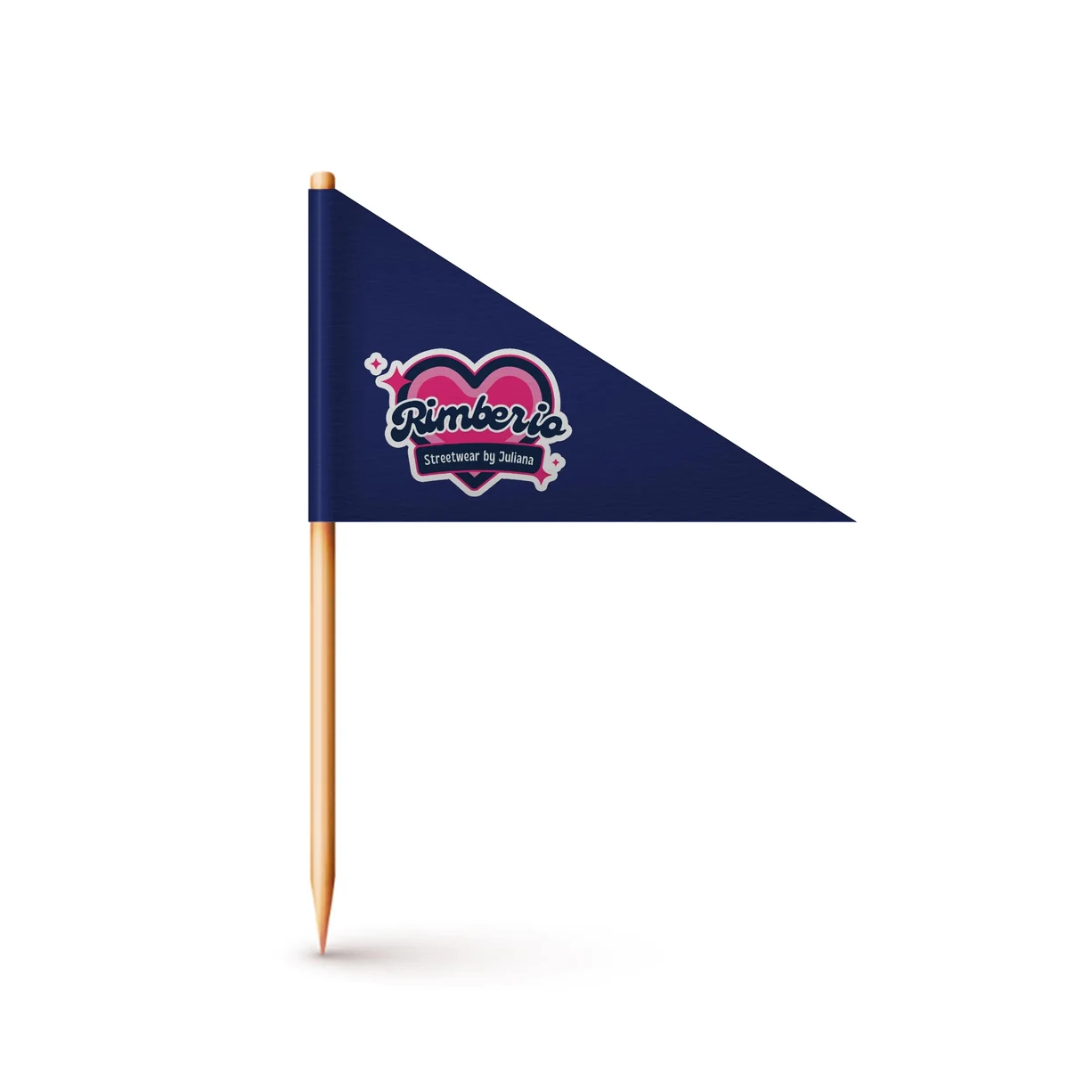 Custom Paper Toothpick Flags - Style F Flag Size 1.5" x 2.5" 1